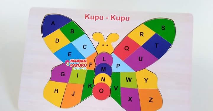 Puzzle Anak Kupu-kupu Huruf - SEBUTIK EDUTOYS