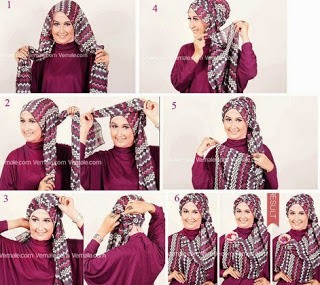 Koleksi Tutorial Cara Pakai Hijab Chiffon Modern Terbaru 2015