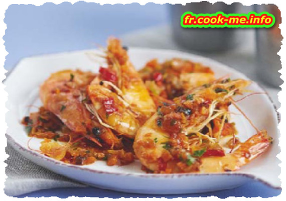 Gambas à la vesuviana Gambas à la vesuviana