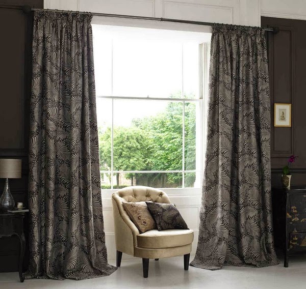 Curtains set with wallpapers