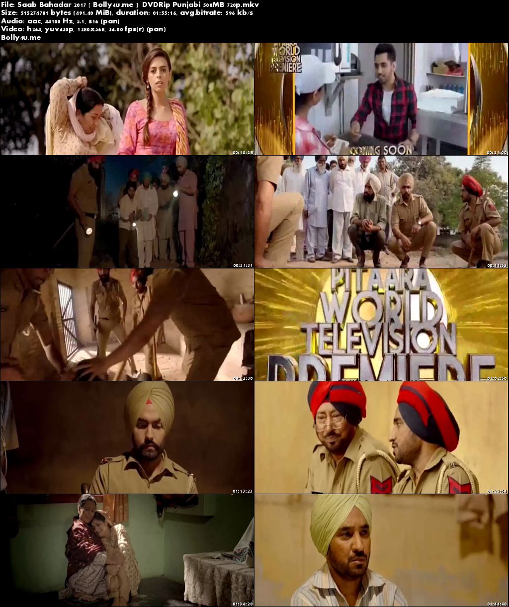 Saab Bahadar 2017 DVDRip 350MB Full Punjabi Movie Download 480p