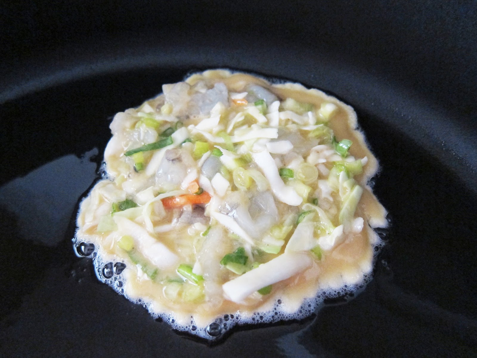 Bloatal Recall Okonomiyaki (Japanese Cabbage & Shrimp Pancakes)