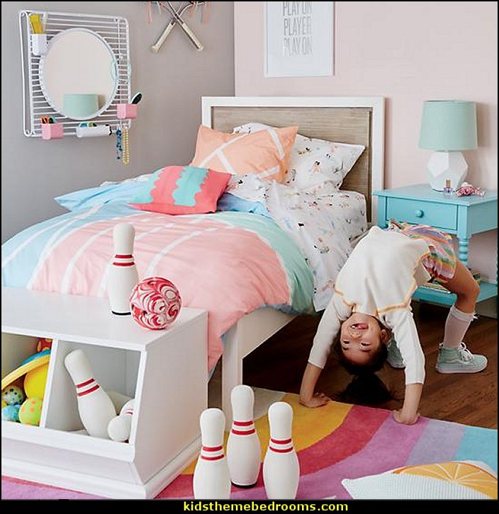 Decorating theme bedrooms Maries Manor girls sports themed bedroom