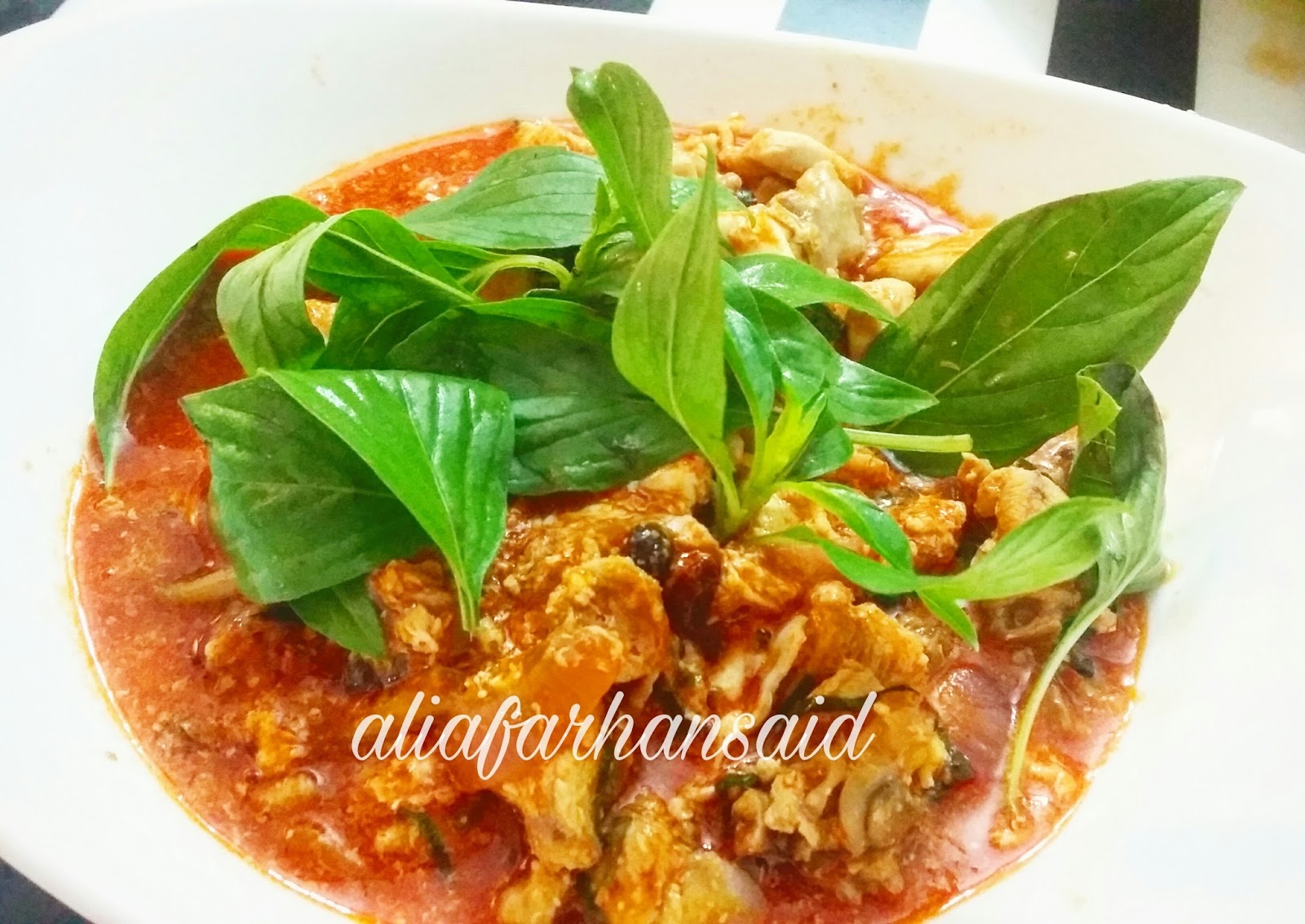 Recipe Chilies Chicken With Thai Basils ala Black Canyon ALIA FARHAN
