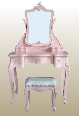 table dressing mirror pink french rose designs stool vanity vanities furniture tables bedroom shabby chic mirrors wood traditional princess visit