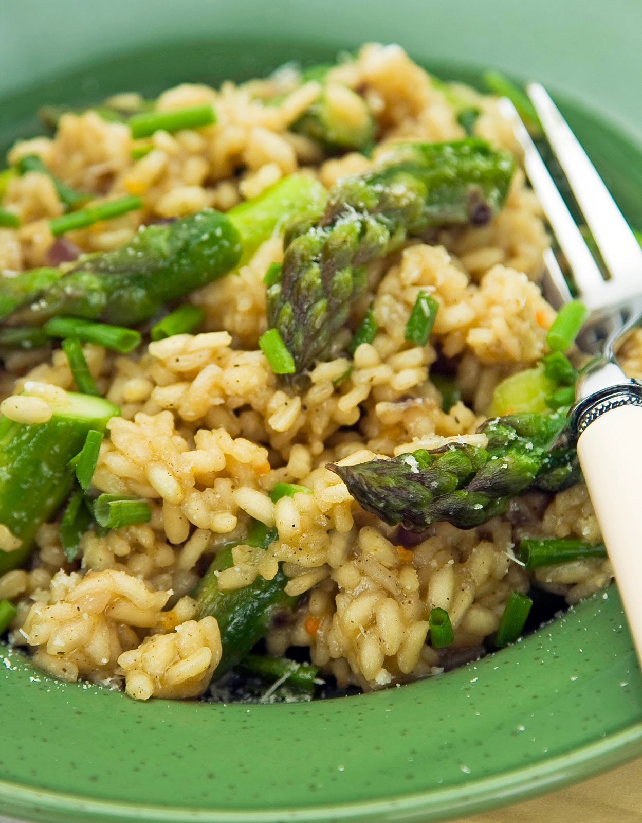 Risotto ze szparagami Kornik w kuchni