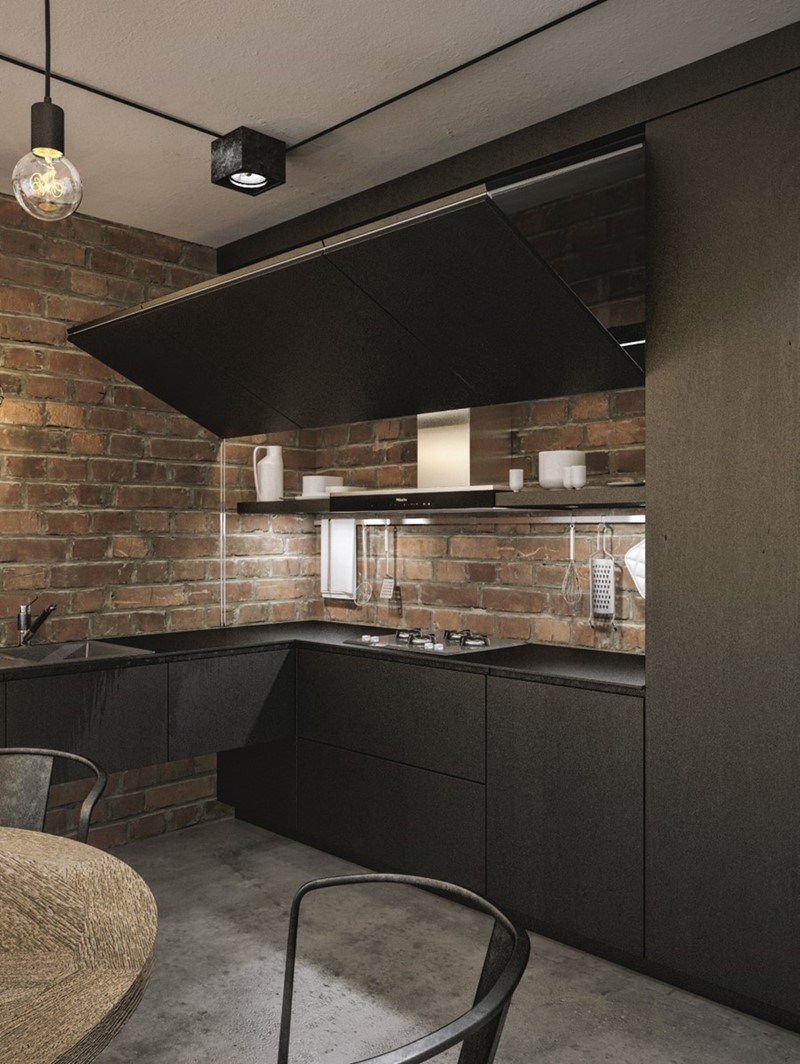 Unique Loft Kitchen Design Ideas for Small Space