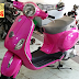 Sơn xe Vespa LX màu hồng nữ tính cực đẹp