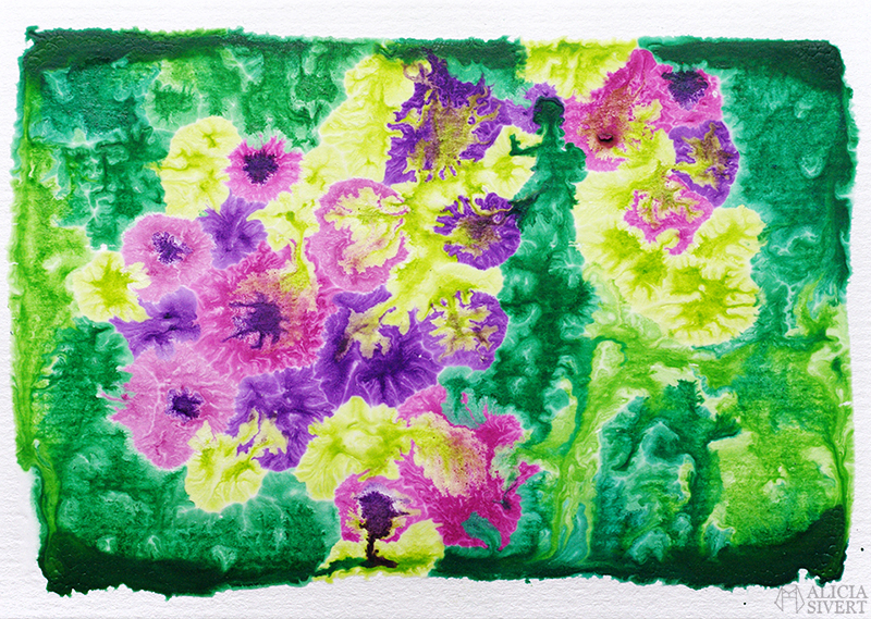 Floral sugarpainting by Alicia Sivertsson.