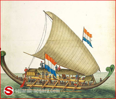 Gambar Kora-kora yang digunakan Belanda pada pelayaran Hongi