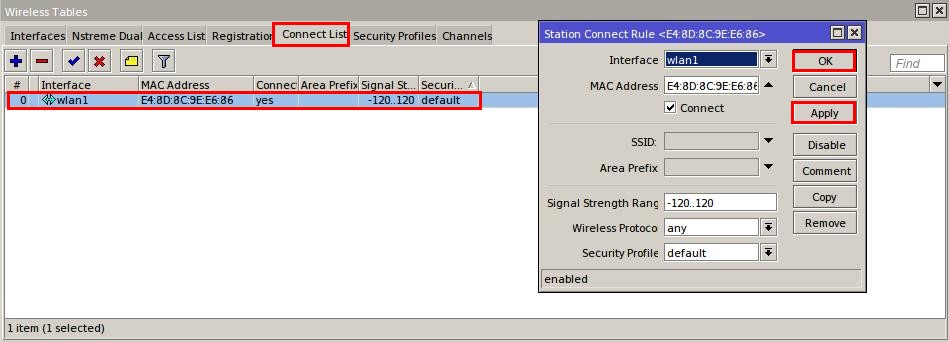 filter mac address mikrotik