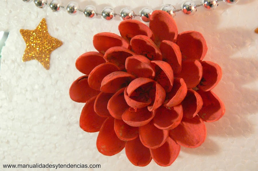 flor de cáscaras de pistacho