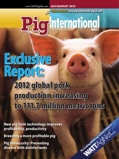 Pig International. Nutrition and health for profitable pig production 2012-04 - July & August 2012 | ISSN 0191-8834 | TRUE PDF | Bimestrale | Professionisti | Distribuzione | Tecnologia | Mangimi | Suini
Pig International  is distributed in 144 countries worldwide to qualified pig industry professionals. Each issue covers nutrition, animal health issues, feed procurement and how producers can be profitable in the world pork market.