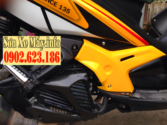 Yamaha Nouvo LX sơn màu vàng đen cực đẹp