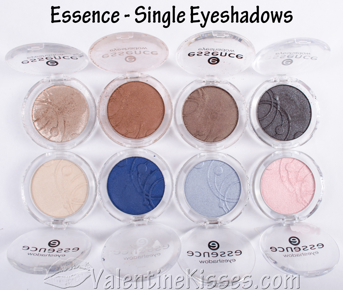 Valentine Kisses Essence Single Eyeshadows 8 shades pics, swatches
