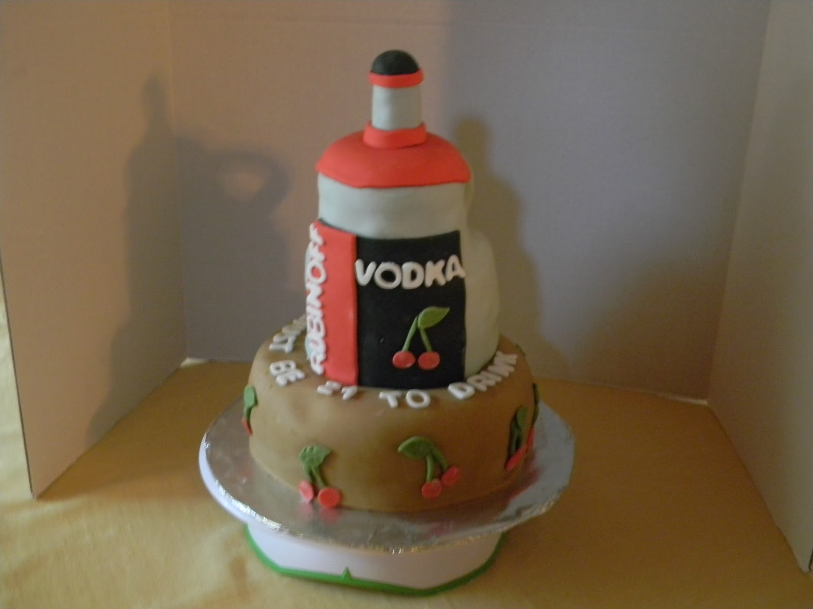 Cheryl's Cakery Cheap Vodka Bottle Cake