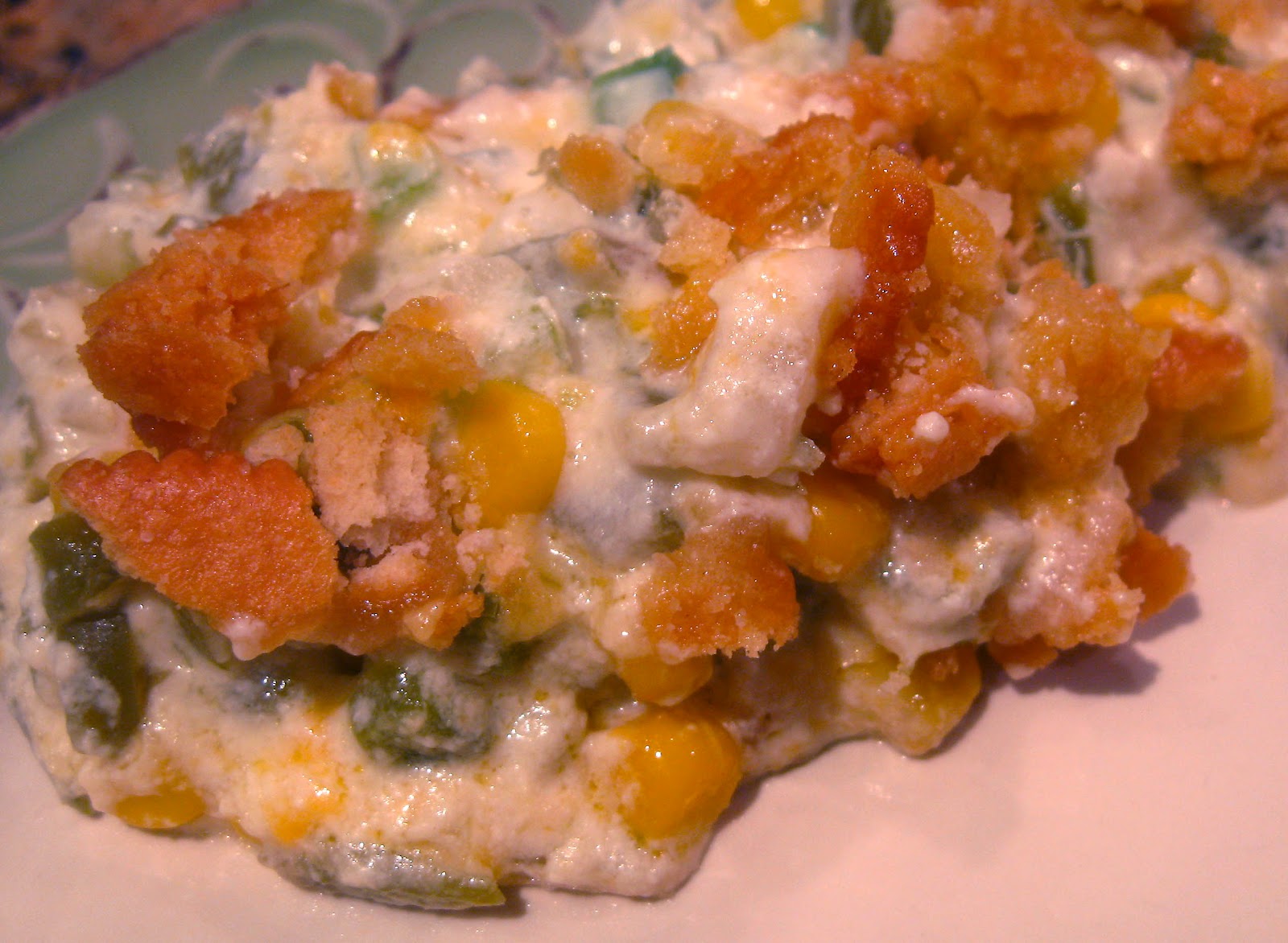 Culturally Confused Southern Plate Green Bean and Shoepeg Corn Casserole