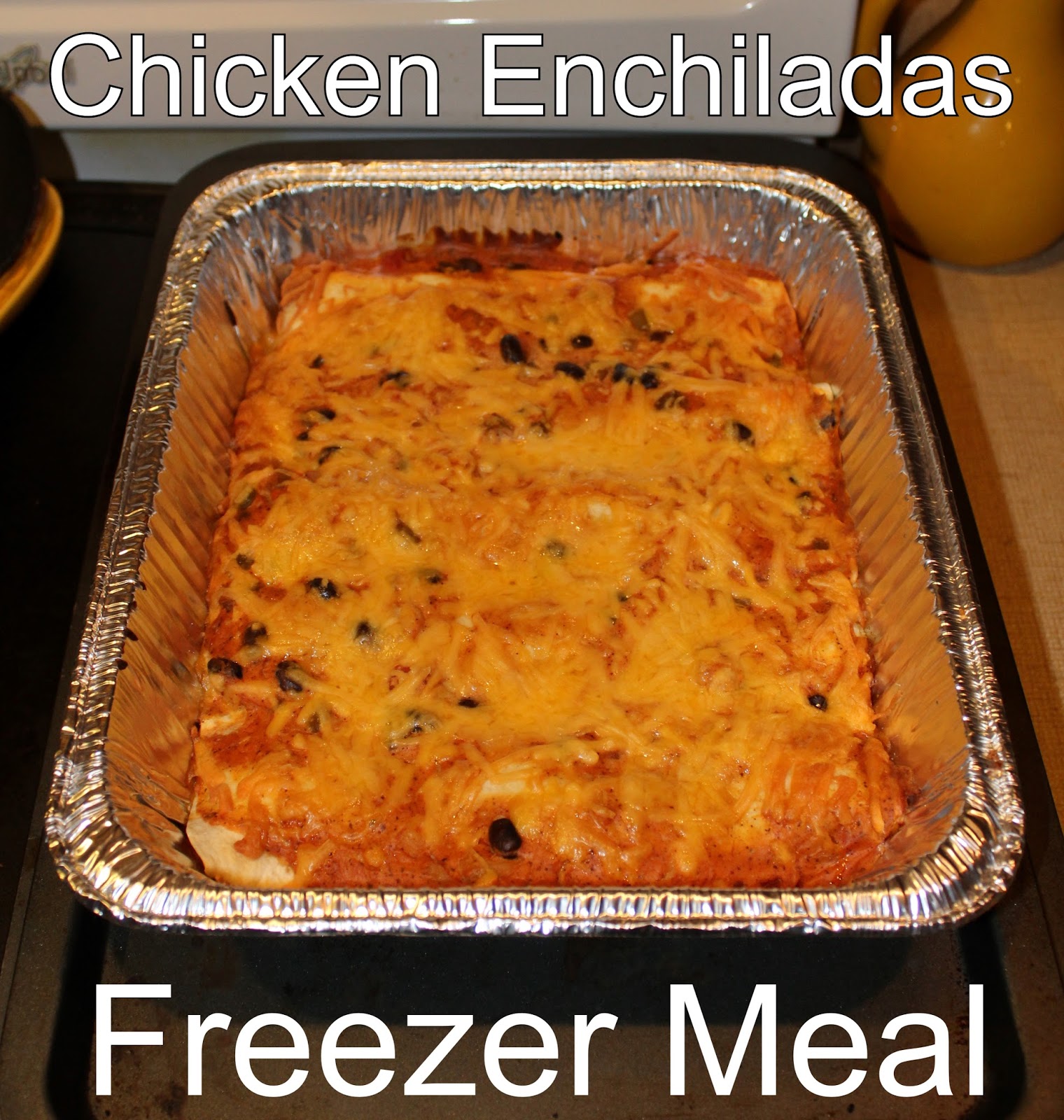 Growing to Four Chicken Enchiladas Freezer Meal