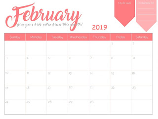 Free Printable Calendar February 2019 Free Printable Calendar February 2019