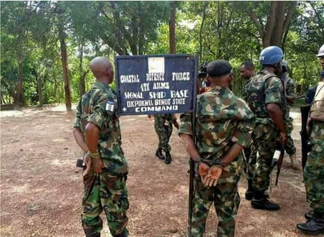 Photos: Army uncovers fake military base in Benue community