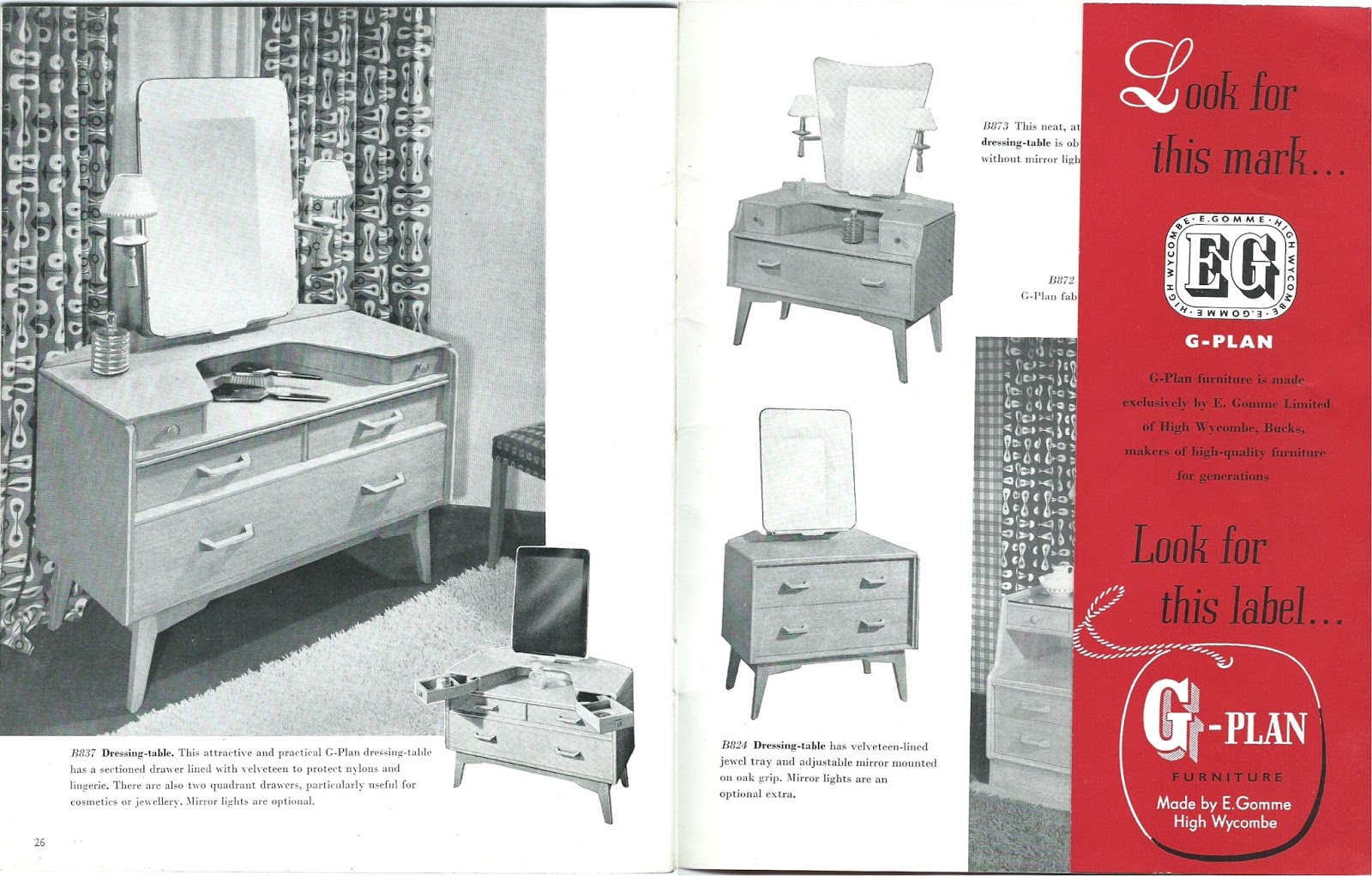 Space Vintage and Retro Original 1950's First GPlan Catalogue