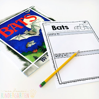 We love reading and learning about bats in our kindergarten classroom, but planning meaningful comprehension activities can be a challenge. This Bat: Read & Respond pack made it super easy to teach 5 comprehension skills for 5 of our favorite picture books. Students especially love the themed crafts and writing prompts too!
