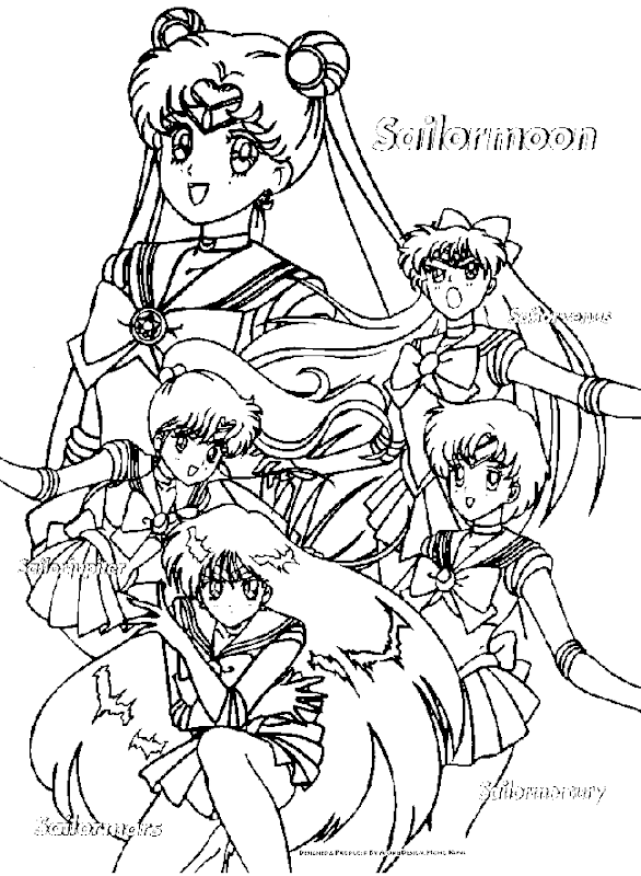 sailor moon coloring pages characters - photo #8