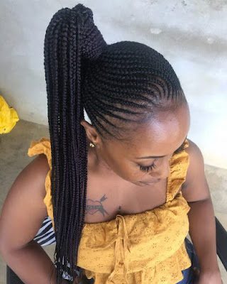 24+ ways To Do Feed In Ponytail with Side Braids Hairstyles Similar to cornrows feed in braids are the new and hip style of 24+ ways To Do Feed In Ponytail with Side Braids Hairstyles