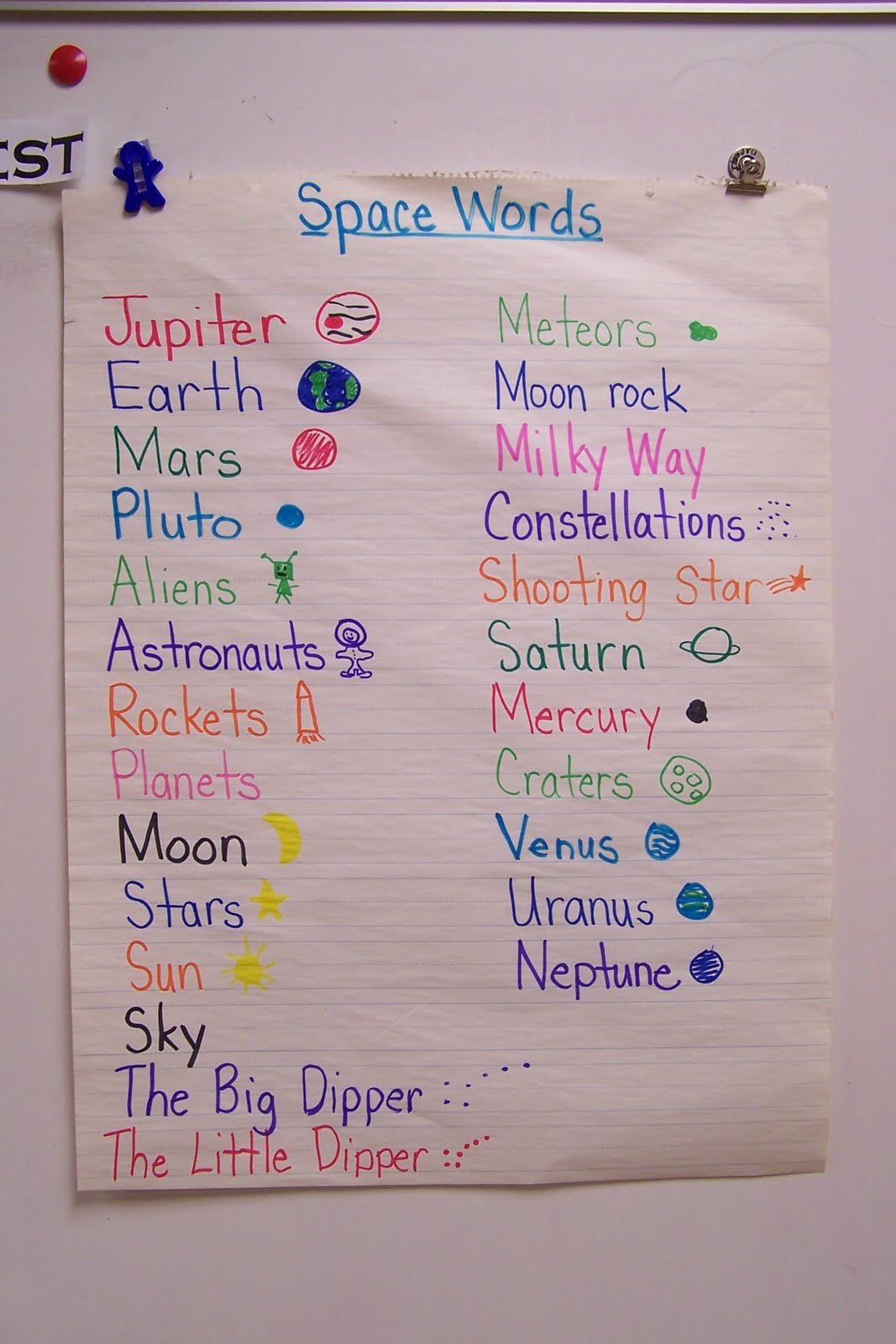 Words To Do With Space