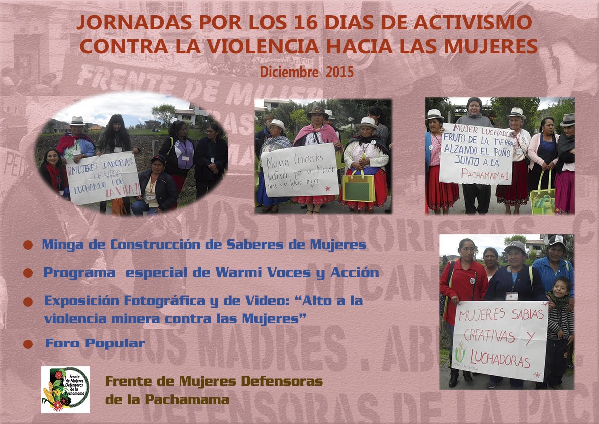 "Jornadas por los 16 Días de Activismo contra la Violencia hacia las Mujeres"