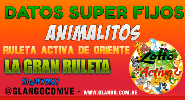 Datos Fijos para la #Lottoactivo #Ruletaactivaoriente #lagranruleta Hoy Lunes 03/07/17