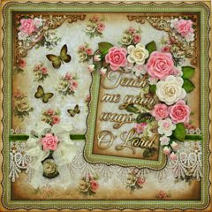 "Teach Me Your Ways O Lord" made with STTG Chipboard & "House of Roses" by LemonCraft!!