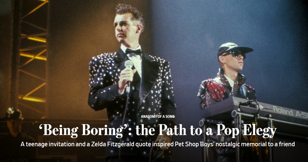 in the (212) Song of the Day 'Being Boring' by Pet Shop Boys in the (212) Song of the Day 'Being Boring' by Pet Shop Boys