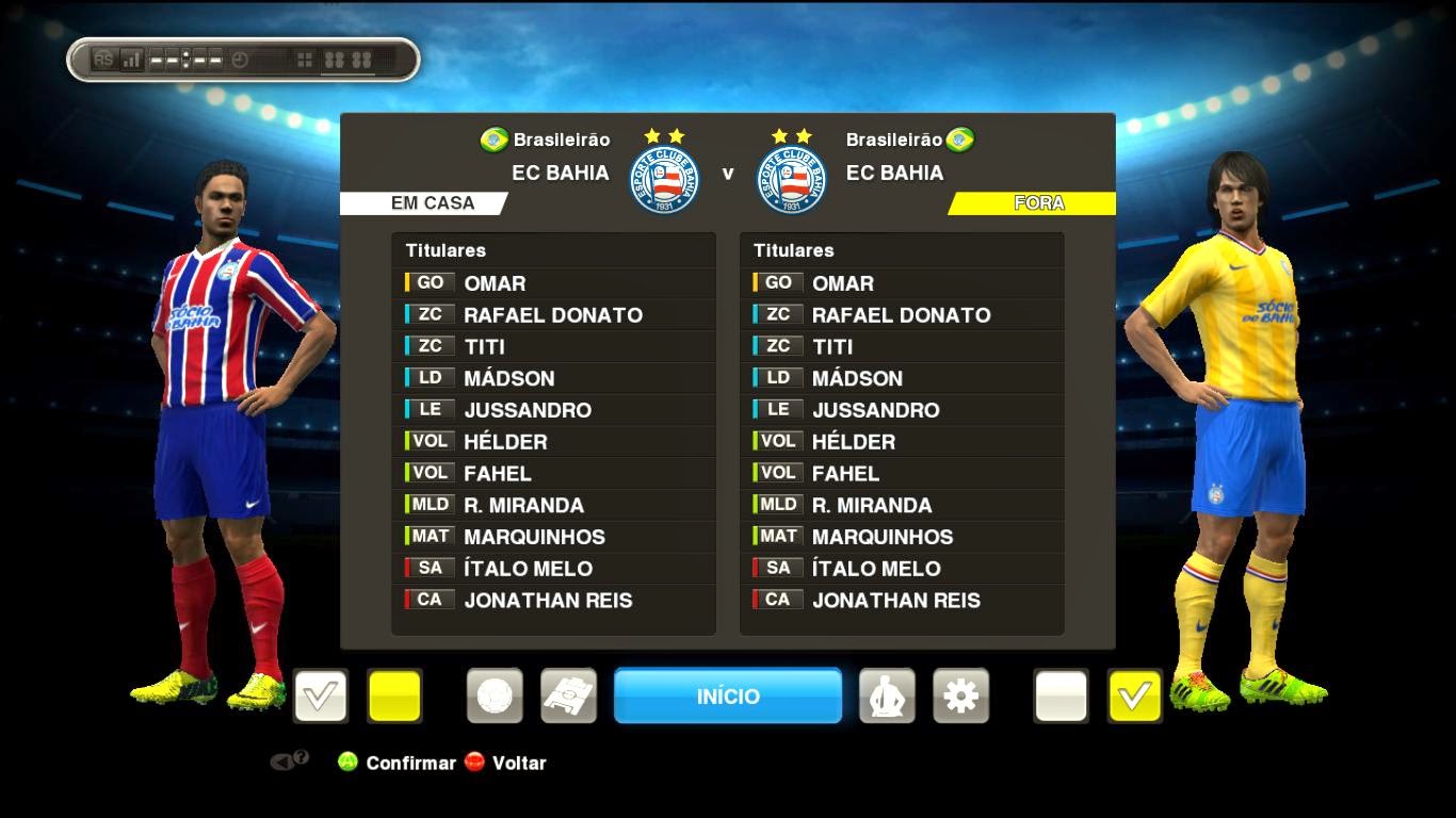 Uniformes Bahia 2014 Kitset PES 2013 RE PA Kits