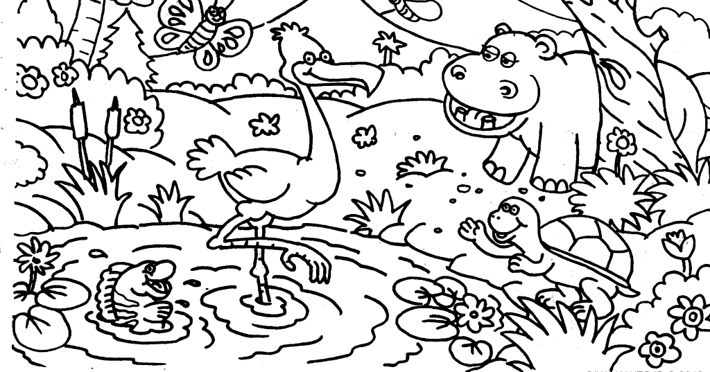 Gambar Hewan Hitam Putih Untuk Diwarnai / 23 mewarnai gambar hewan
