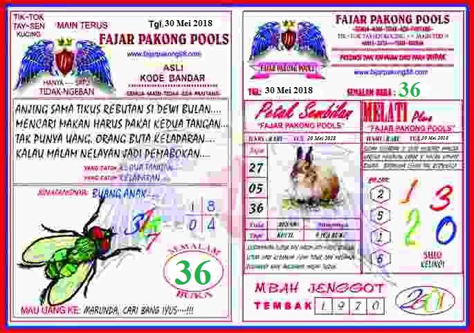 Kode Syair Fajar Pakong 31 Mei 2018 Prediksi Judi Fajar Pakong Teratai 2d Tebak Angka