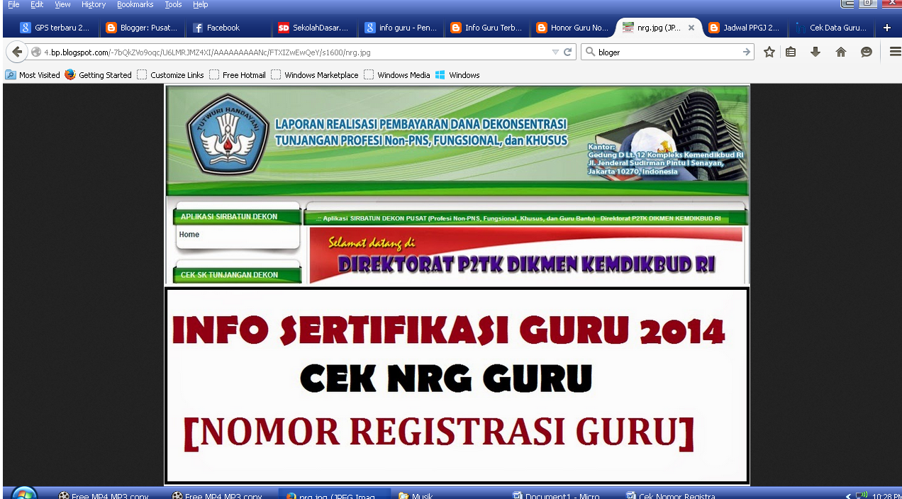 Cek Nomor Registrasi NRG Guru via online Pusat Informasi