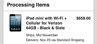 iPad mini WiFi + 4G LTE disponibile dal 23 novembre