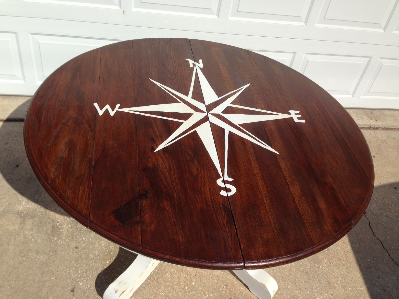 Crafty Blonde Girl Compass Rose Kitchen Table