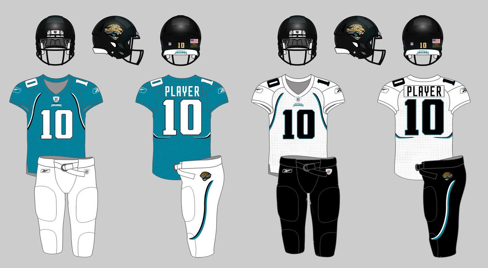 Jacksonville Jaguars Uniform Tracker YearByYear