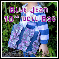  Blue Jean Ruffle Bag for 18" Dolls