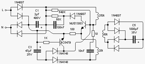 Cheapest SMPS Circuit Using MJE13005 | Circuit Diagram Centre