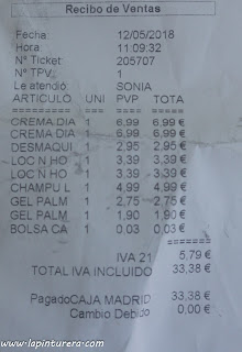 Las "perfumerías de barrio": Ni más caras, ni más antiguas (HAUL - REFLEXIÓN) 07 ticket de compra