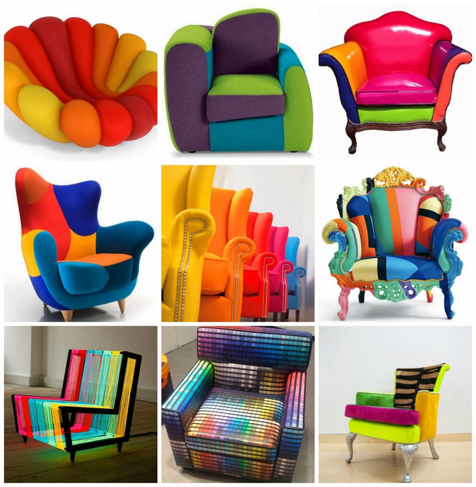 The Colorful White: Colorful Chairs