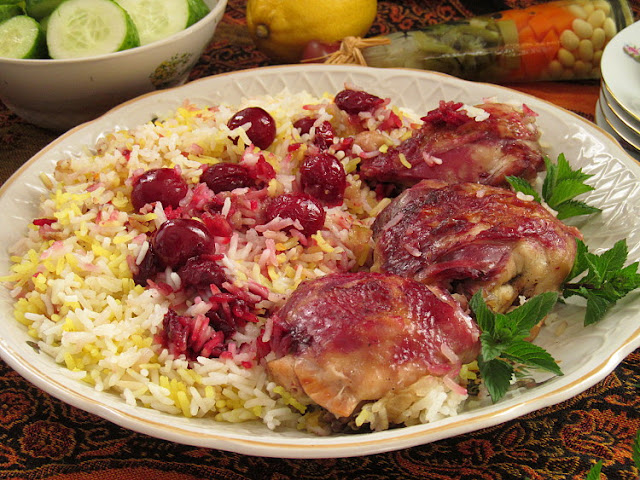 Иранский плов с вишней (Albaloo polo)