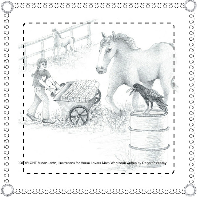 Horse Lovers Math illustrations by Minaz Jantz