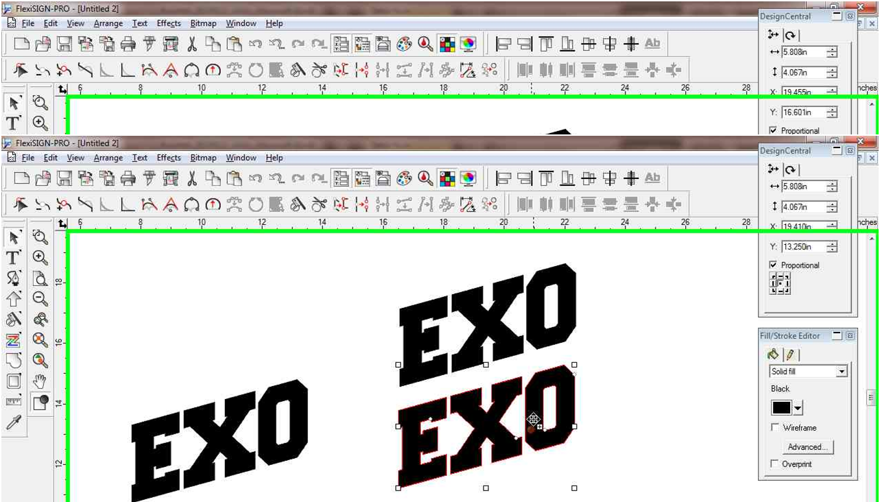 You may use the align and distribute tool if you want it organized