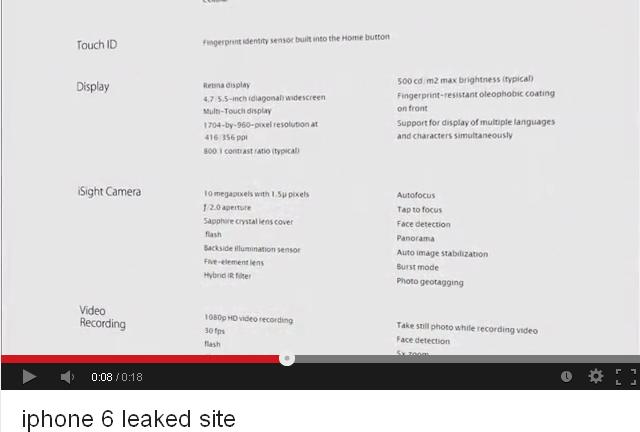 Sebuah Video Ungkap Spesifikasi iPhone 6 Sebuah Video Ungkap Spesifikasi iPhone 6