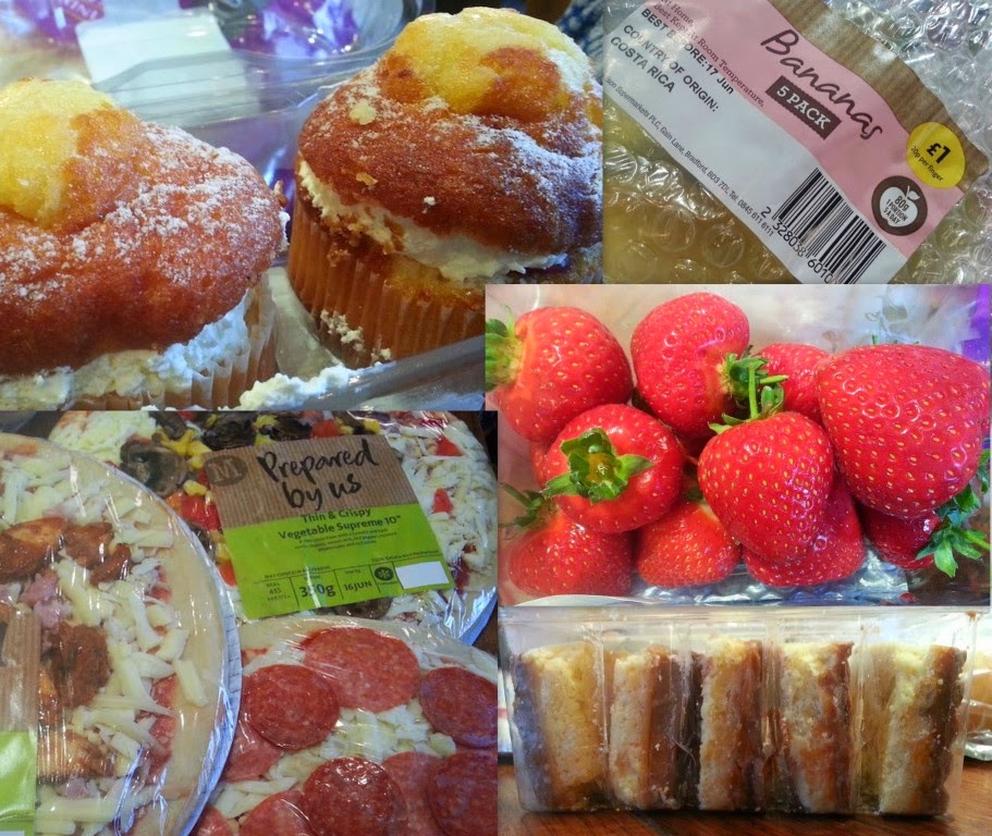 Morrisons Home Delivery Review Fresh Produce fruit cake and pizza