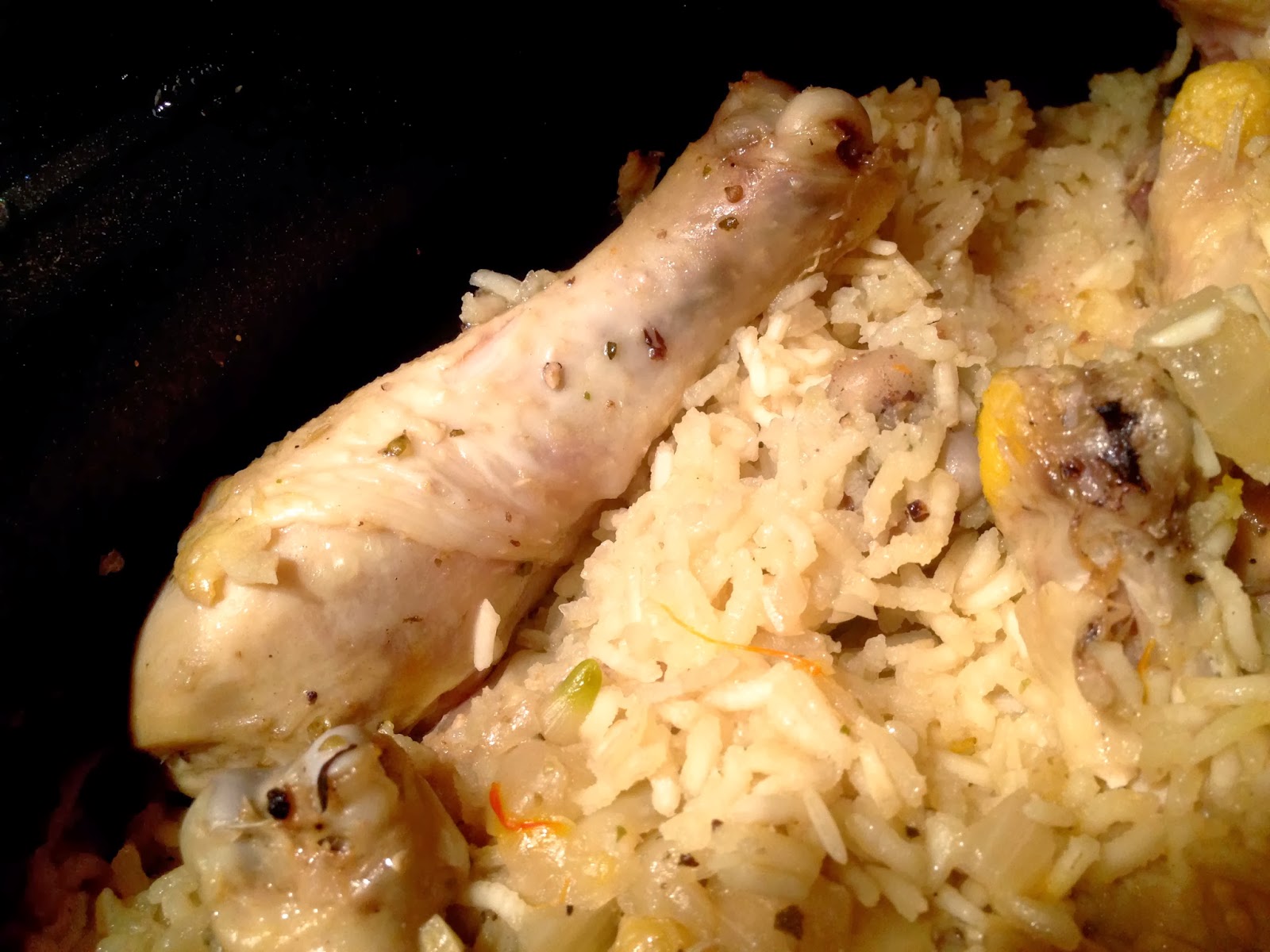 The Non Competitive Cook Crock Pot Chicken and Saffron Rice